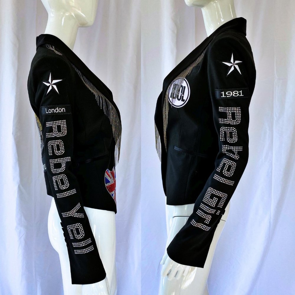 Custom Billy Idol Rebel Yell Rhinestone Jacket - Picture 5 of 7